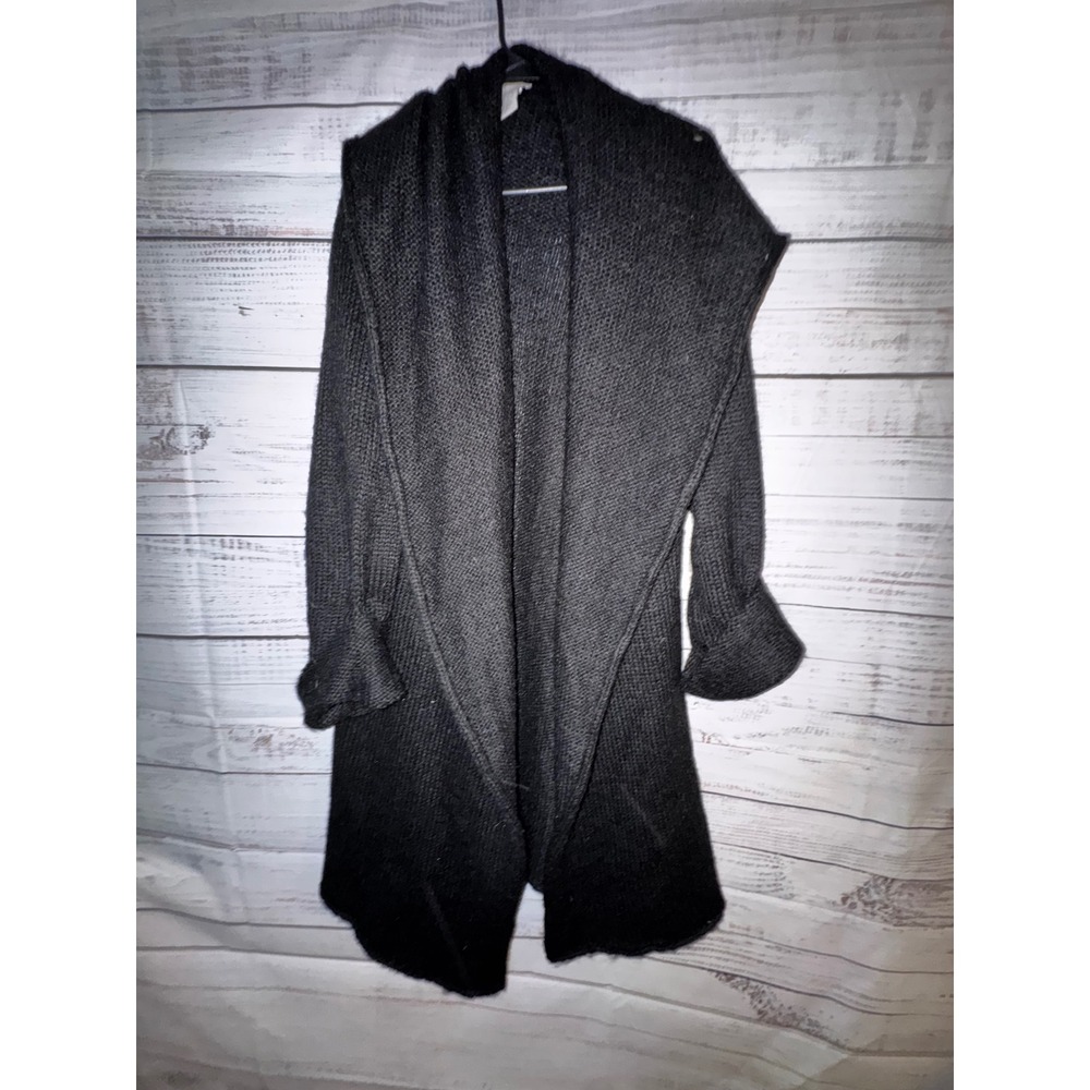 Soft Surroundings Mohair Wool Blend Open Front Shawl Cardigan Sweater Medium